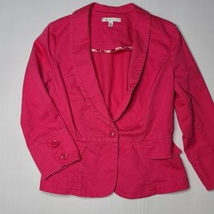 Cabi 6 Pink Single Button Collared Blazer Coat
